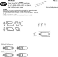 New Ware NWA-M1252 Mask Gloster Meteor F.8/FR.9 EXPERT (AIRFIX) 1/72