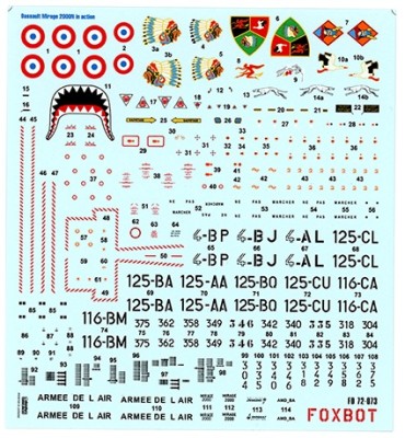 Foxbot Decals FBOT72073 Dassault-Mirage 2000N 1/72