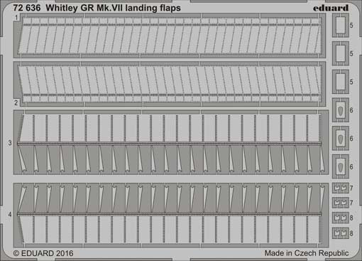 Eduard 72636 Whitley GR Mk.VII landing flaps 1/72