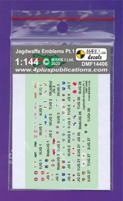 4+ Publications DMKF14406 Decals Jagdwaffe Emblems, Part 1 1/144