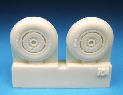 Barracuda Studios BCR32104 Supermarine Spitfire 3 Slot Wheels - Circumferential (for all kits) 1/32