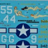 Foxbot Decals FBOT72042 North-American B-25H/J Mitchell (Late) "Pin-Up Nose Art and Stencils" Part # 8 1/72