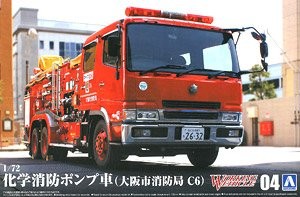 Aoshima 059715 Chemical Fire Fighting Pump Car 1:72