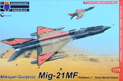 Kovozavody Prostejov 72088 MiG-21MF Fishbed J 3rd World Users (4x camo) 1/72