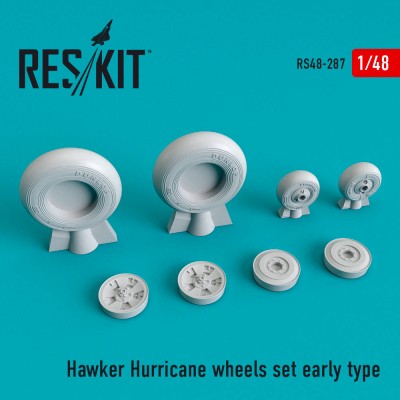 Reskit RS48-0287 Hawker Hurricane wheels set early type Airfix, Tamiya, Italeri 1/48
