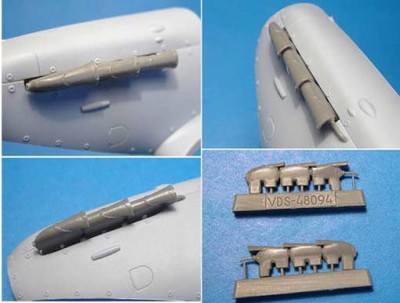 Vector VDS48-094 Spitfire Mk.V выхлопные трубы (new Airfix kit) 1/48