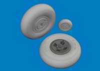 Eduard 624006 BRASSIN Spitfire Mk.VIII wheels 4spoke (AIRF) 1/24