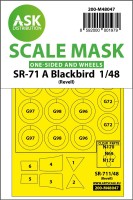 Art Scale 200-M48047 Lockheed SR-71 Blackbird wheels and canopy frame paint masks (outside only) 1/48