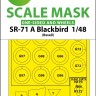 Art Scale 200-M48047 Lockheed SR-71 Blackbird wheels and canopy frame paint masks (outside only) 1/48