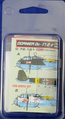 Kora Model C72121 Do-17Z-2 Croatian service Conv.set (AIRFIX) 1/72