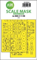 Art Scale 200-M48261 Junkers Ju-88A-4 wheels and canopy frame paint mask (inside and outside) 1/48