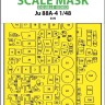 Art Scale 200-M48261 Junkers Ju-88A-4 wheels and canopy frame paint mask (inside and outside) 1/48
