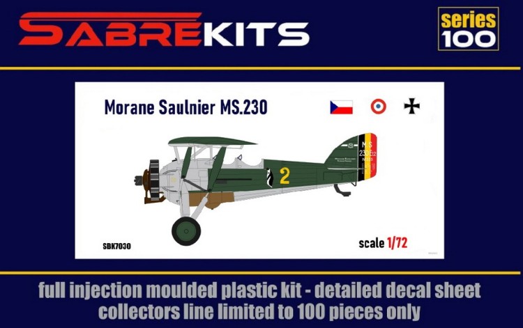 Sabre Kits SBK7030 Morane-Saulnier MS.230 (Belgium, Czechoslovakia, France, Blue Max movie) ex-Heller/Smer 1/72