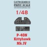 Print Scale 3D48010 Instrumental panel Curtiss P-40N Kittyhawk Mk. lV 1/48