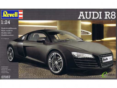 Revell 07057 Автомобиль Audi R8.чёрный (REVELL) 1/24