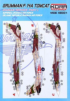 Kora Model MDE48001 F-14A Tomcat Iranian Service Part I. декали 1/48