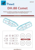 Peewit M72357 Canopy mask DH.88 Comet (CL.PROP) 1/72