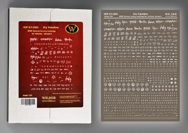 Wilder HDF-DT-03 Сухая декаль Заводская производственная маркировка