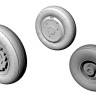 Armory ARAW72009 Sukhoi Su-7BKL fitter wheel set 1/72