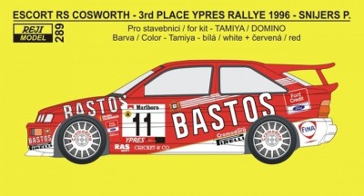 Reji Model JM289 Transkit Escort RS Cosworth Bastos team 1996 1/24