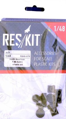 Reskit RS48-0078 N.A. F-86 Sabre wheels set (AFV,ACAD,HAS) 1/48