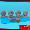 Armory ARAW72354 Boeing B-29 Superfortress early production wheels with weighted tyres type "a" 1/72
