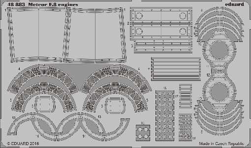 Eduard 48883 Meteor F.8 engines 1/48