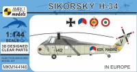 Mark 1 Model MKM144146 1/144 Sikorsky H-34 In Europe (4x camo) 1/144