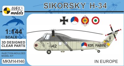 Mark 1 Model MKM-144146 1/144 Sikorsky H-34 In Europe (4x camo) 1/144
