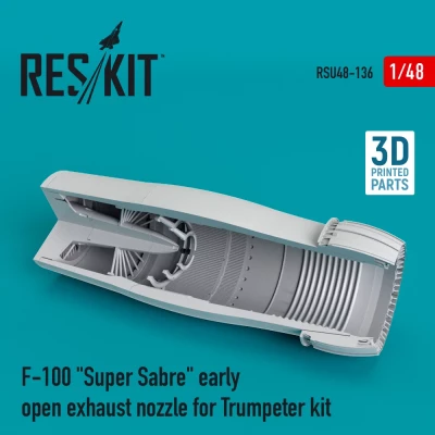 Reskit RSU48-136 F-100 'Super Sabre' early open exhaust nozzle 1/48