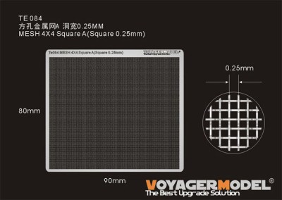 Voyager Model TE084 MESH 4X4 Square A(Square 0.25mm)