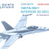 Quinta Studio QDS-48278 F/A-18А++ (HobbyBoss)(Малая версия) 3D Декаль интерьера кабины 1/48