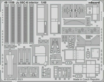 Eduard 491159 SET Ju 88C-6 interior (ICM) 1:48