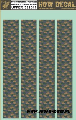 HGW 532046 4 Colour LOZENGE- BASE WHITE - VERY FADED - FABRIC TEXTURE - UPPER декаль 1/32