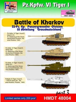 Hm Decals HMDT48004 1/48 Decals Pz.Kpfw.VI Tiger I Battle of Kharkov 3