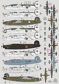 Dk Decals 72067 B-24 Liberator in RAF&amp;Commonwealth (10x camo) 1/72