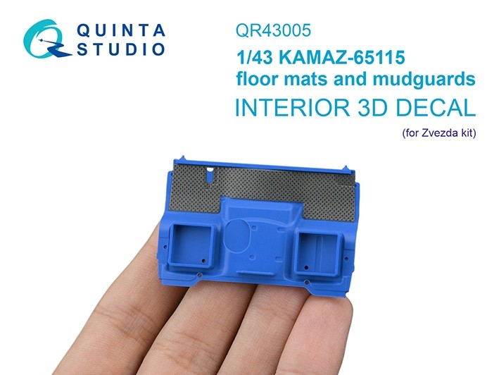 Quinta studio QR43005 Коврик напольный и брызговики для КАМАЗ-65115 (Звезда) 1/43