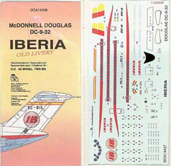 BOA Decals 14438 DC-9-32 IBERIA Old Livery (FLY) 1/144