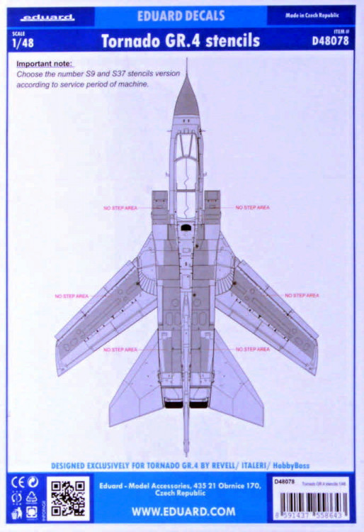 Eduard D48078 Tornado GR.4 stencils (REVELL) 1/48