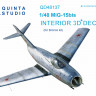 Quinta studio QD48137 МиГ-15 бис (для модели Bronco) 3D декаль интерьера кабины 1/48