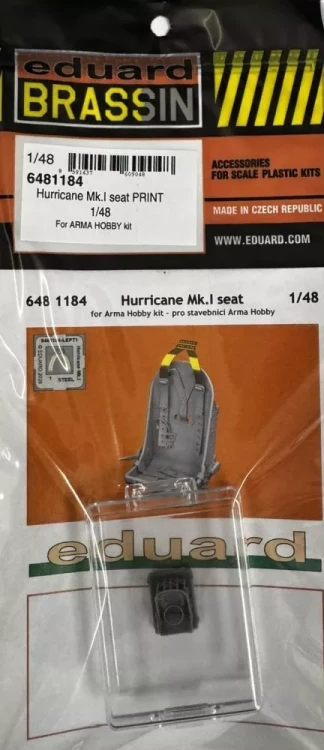Eduard 6481184 BRASSIN Hurricane Mk.I seat (ARMA H.) 1/48