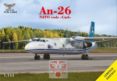 Sova-M 14003 An-26 'Curl' Turboprop transporter 1/144