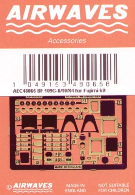 Airwaves (etched) AEC48065 Messerschmitt Bf-109G series 1/48
