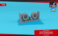 Armory ARAW48425 de Havilland DH.89A Dragon Rapide wheels with weighted tyres 1/48