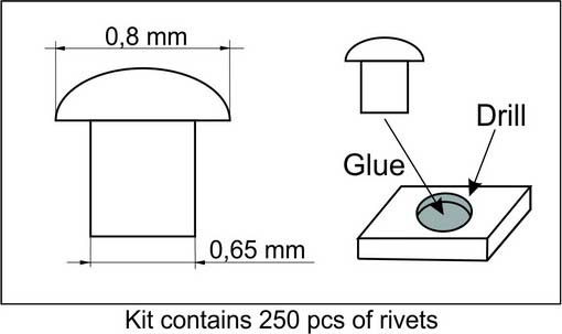 Plus model 476 1/35 Rivets 0,8 mm (250 pcs.)