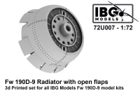 IBG Models U7207 Radiator w/ open flaps for Fw 190D-9 (3D-Pr.) 1/72