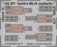 Eduard SS597 Spitfire Mk.IX seatbelts STEEL 1/72