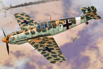 Hobby Boss 81793 Немецкий истребитель Messerschmitt Bf109E-4/TROP 1/48