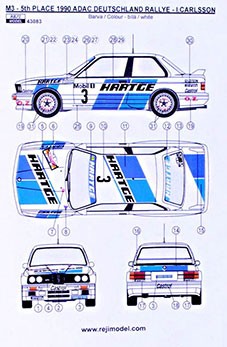Reji Model 43083 BMW M3 - 1990 ADAC Deutschland Rallye 1/43