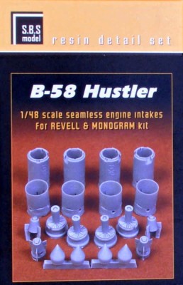 Sbs Model 48072 B-58 Hustler seamless eng. intakes (REV/MONO) 1/48